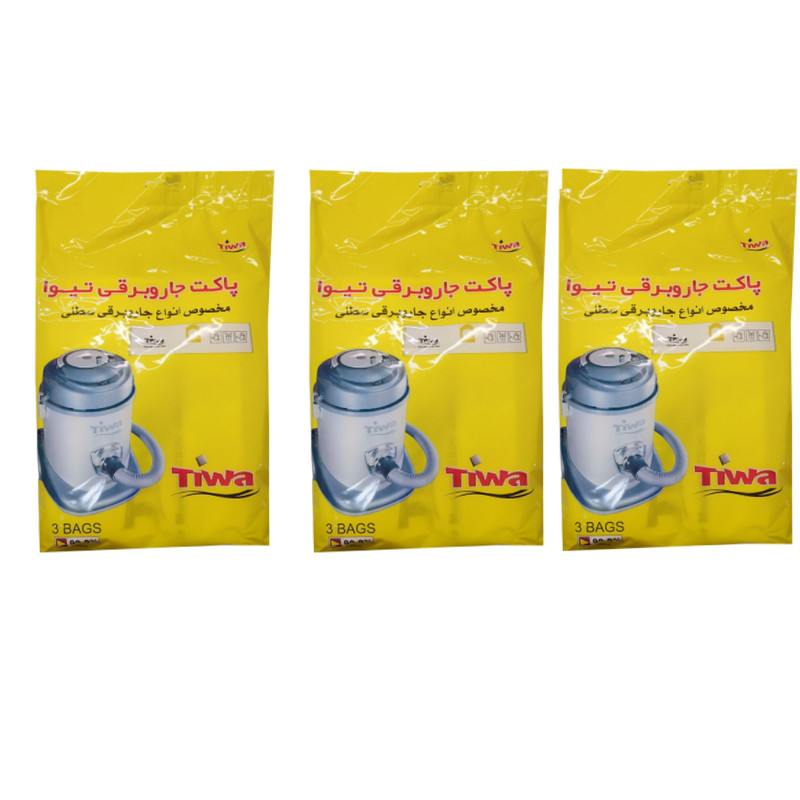 پاکت جاروبرقی تیوا مدل 033 سه بسته 9 عددی مناسب برای جاروبرقی سطلی پاکت جاروبرقی تیوا مدل 033 سه بسته 9 عددی مناسب برای جاروبرقی سطلی