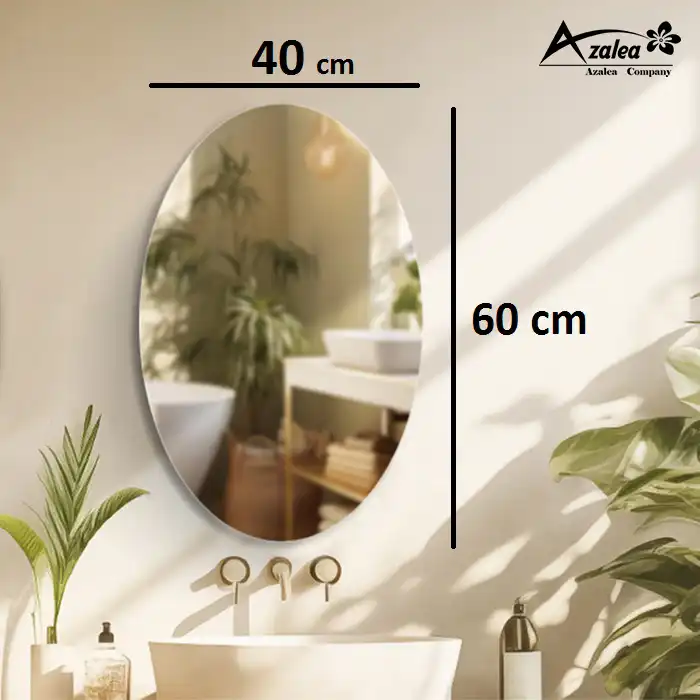 آینه سرویس بهداشتی آزالیا مدل بک لایت بیضی T4060