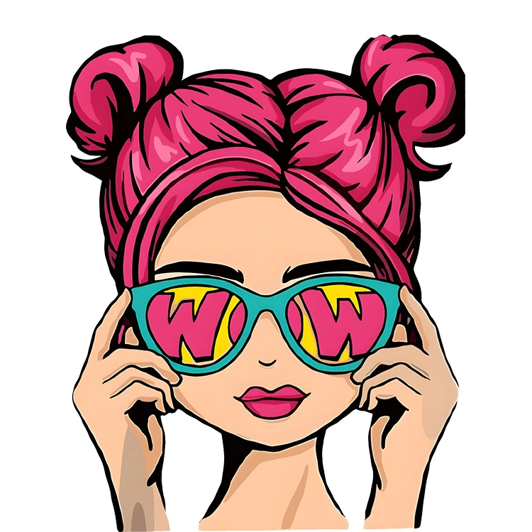 استیکر پارچه و لباس پاد آفرین مدل کارتونی کیوت فانتزی دخترانه کد S5606