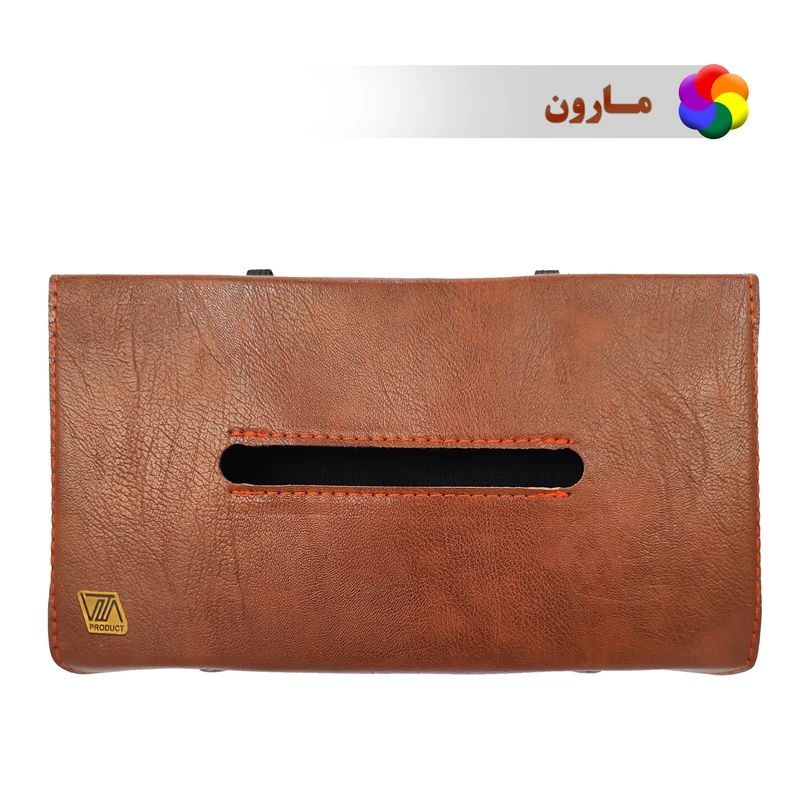 عکس شماره 15 : جای دستمال کاغذی خودرو مدل چرمی به همراه نگهدارنده خودکار