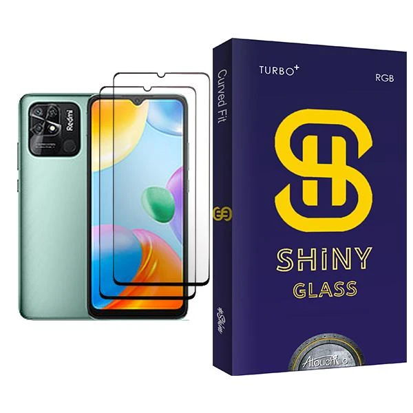 محافظ صفحه نمایش آتوچبو مدل Shiny Glass MIX002 مناسب برای گوشی موبایل شیائومی Redmi 10C بسته دو عددی
