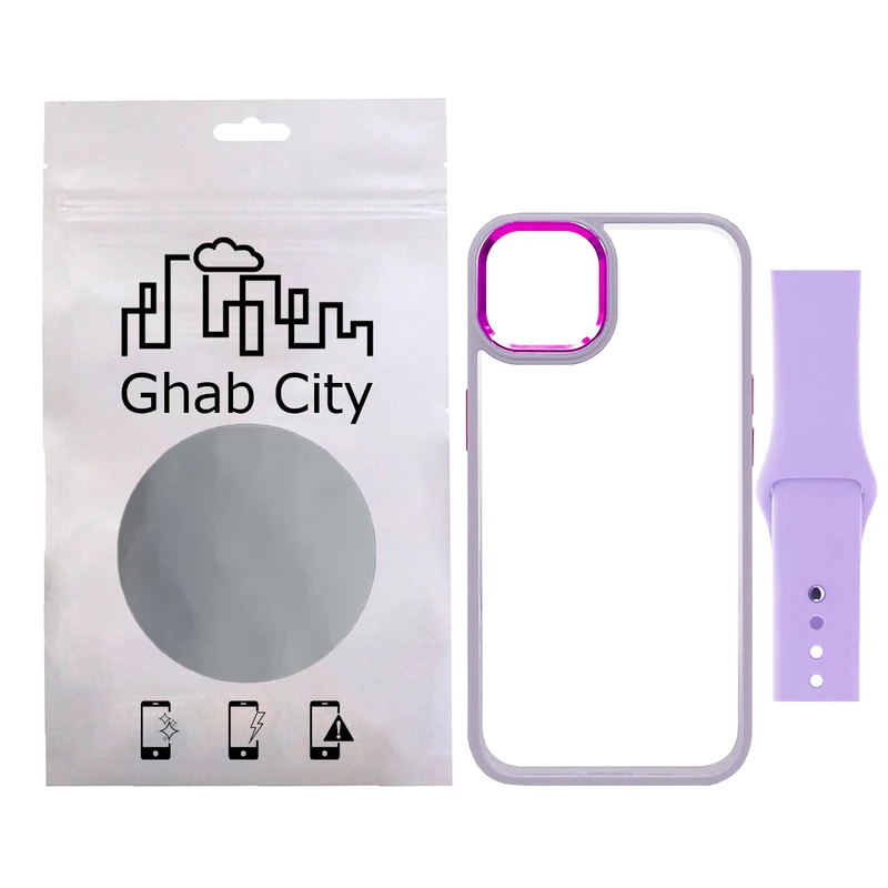 کاور قاب سیتی مدل DRB مناسب برای گوشی موبایل اپل iPhone 14 Pro Max به همراه بند اپل واچ 38 میلی متری