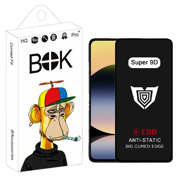 محافظ صفحه نمایش بوک مدل Super 9D مناسب برای گوشی موبایل شیائومی Redmi Note 14