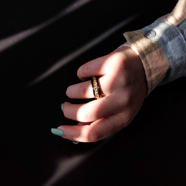 انگشتر مدل زنجیردار چرخشی S19