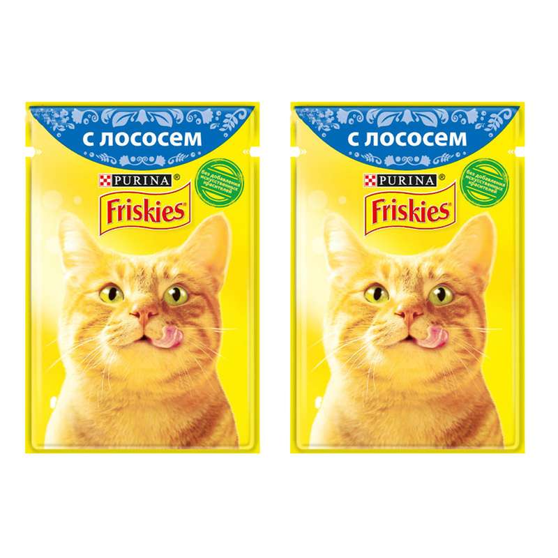 غذای پوچ گربه فریسکیز مدل سالمون وزن 85 گرم بسته 2 عددی