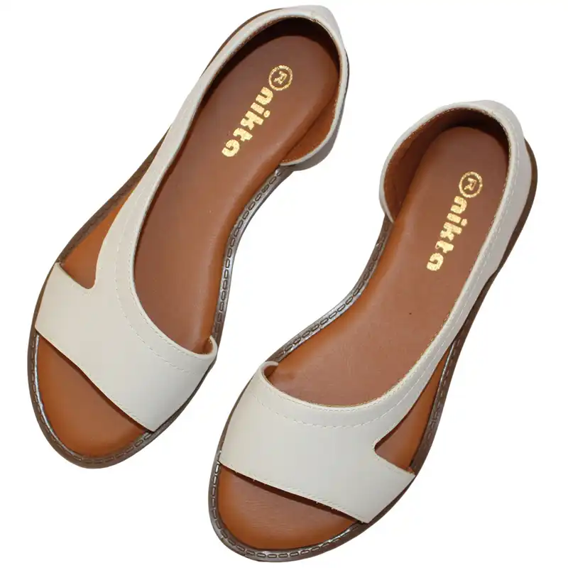 صندل زنانه نیکتا مدل بیتا رنگ سفید