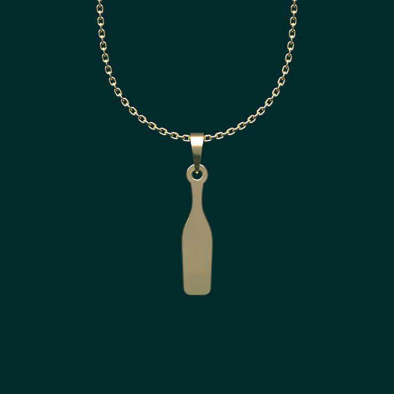 گردنبند طلا 18 عیار زنانه مدوپد مدل بطری کد TT2-1-1120