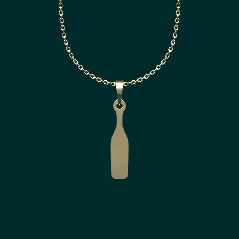 گردنبند طلا 18 عیار زنانه مدوپد مدل بطری کد TT2-1-1120