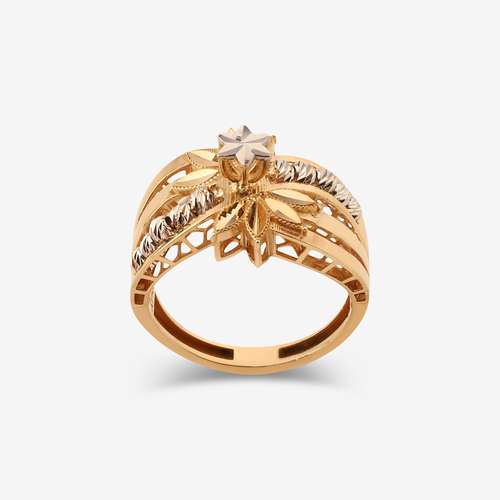 انگشتر طلا 18 عیار زنانه گالری طلا و جواهر هانی مدل تاپ لاو سایز 56