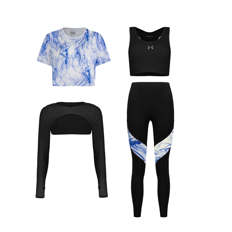 ست چهار تکه لباس ورزشی زنانه مدل 1401-1801-70-56