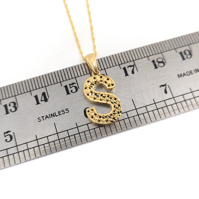 گردنبند طلا 18 عیار طلا و جواهرسازی افرا مدل حرف اس 144076