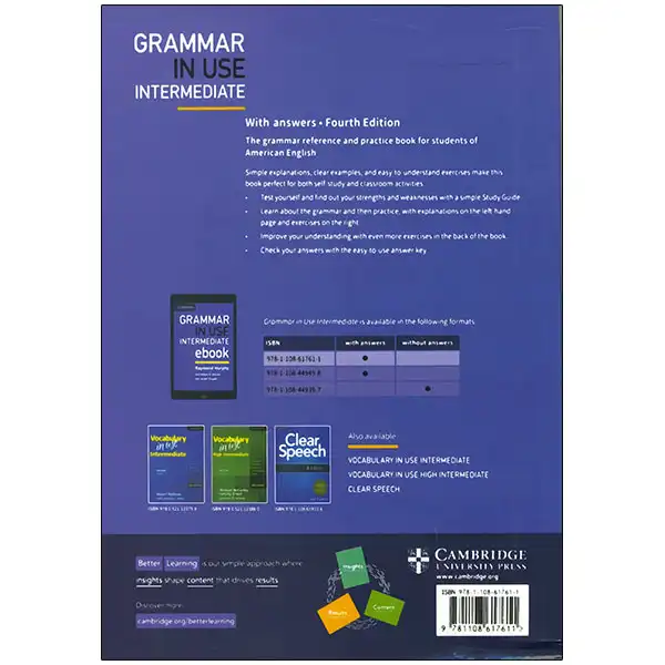 کتاب Grammar in Use Intermediate 4th اثر Raymond Murphy انتشارات کمبریج