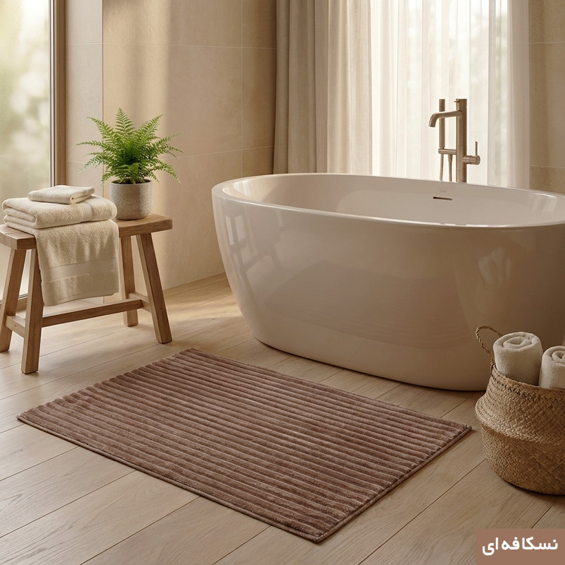 پادری وینوما مدل سرویس بهداشتی و حمام 4 لایه مخمل ویژه سایز 80x50 سانتی‌متر مناسب برای فضای داخلی