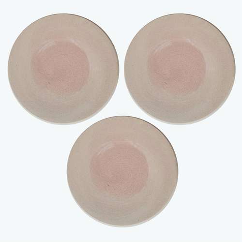 بشقاب دیوارکوب سفالی مدل خام کد 15 بسته 3 عددی