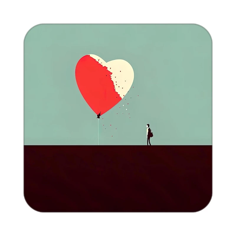 زیر لیوانی کاکتی طرح عاشقانه مدل mp37086