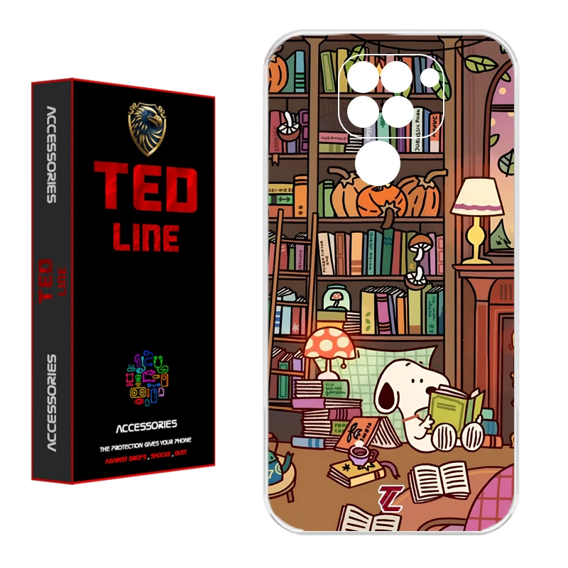 کاور تدلاین طرح اسنوپی کد 1218 مناسب برای گوشی موبایل شیائومی Redmi Note 9