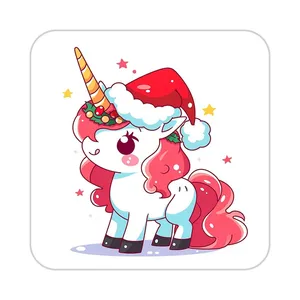 زیر لیوانی کاکتی طرح اسب تک شاخ و یونیکورن مدل mp29933