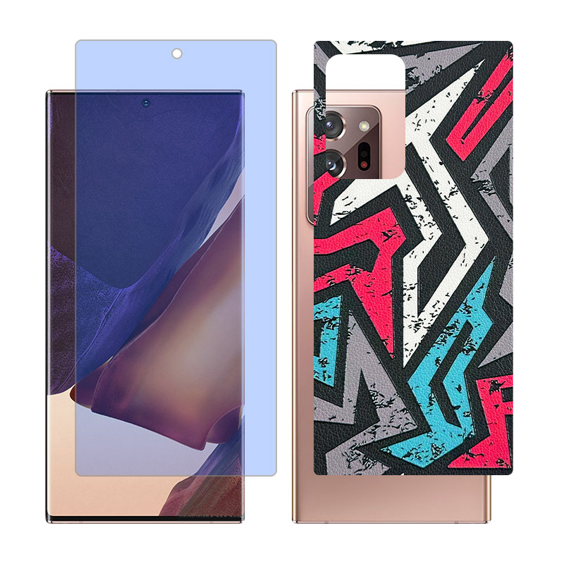 محافظ صفحه نمایش آنتی بلو گلس مدل Together مناسب برای گوشی موبایل سامسونگ Galaxy Note20 Ultra 5G به همراه برچسب پوششی پشت گوشی 