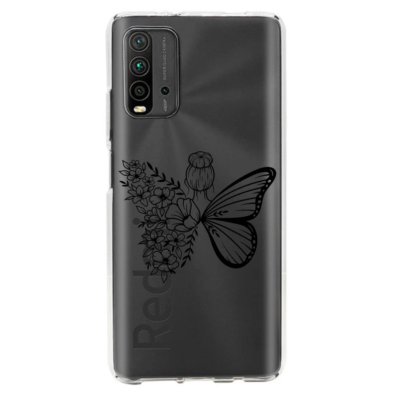 کاور مگافون طرح دختر پروانه ای مدل C53-B مناسب برای گوشی موبایل شیائومی Redmi 9T / 9 Power