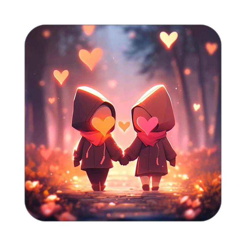 زیر لیوانی کاکتی مدل عاشقانه کد mp13487