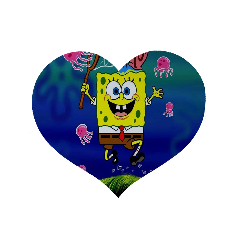 پادری مدل قلب طرح باب اسفنجی کد 8553 سایز 90 × 90 سانتی متر