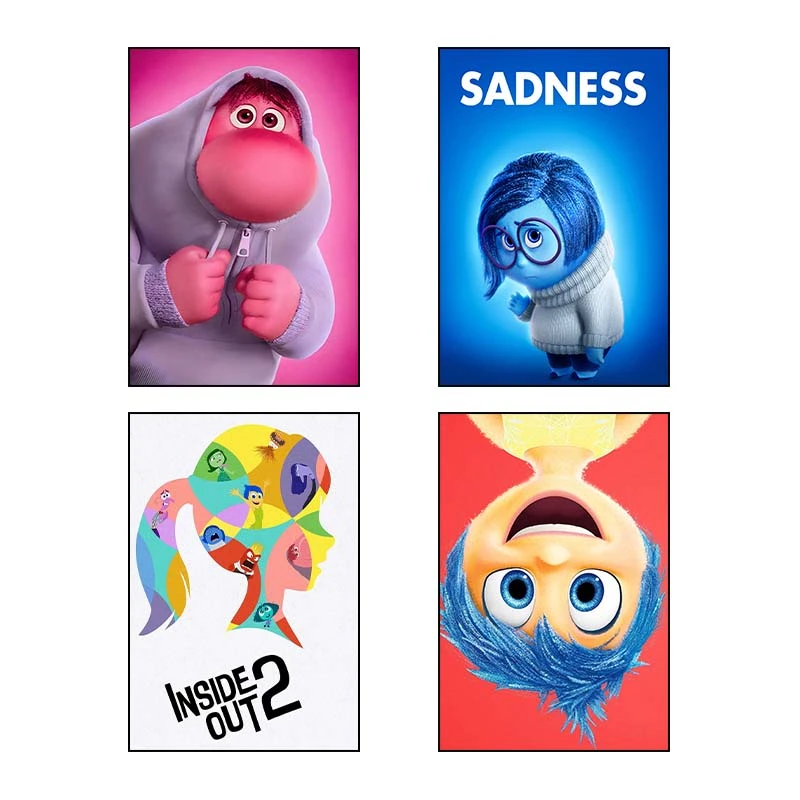 تابلو شاسي کارنيکا طرح درون و بیرون Inside Out کد 70485 مجموعه 4 عددی