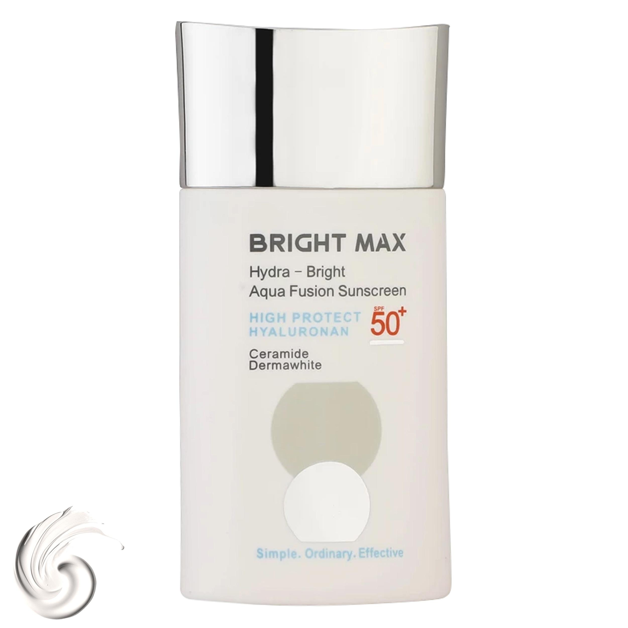 فلوئید ضدآفتاب بیرنگ برایت مکس SPF50 مدل هیدرابرایت مناسب انواع پوست، حجم 50 میلیلیتر