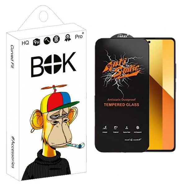 محافظ صفحه نمایش بوک مدل Antistatic Pro مناسب برای گوشی موبایل شیائومی Redmi Note 12 Turbo / Note 13 5G / Note 13 Pro 4G / Note 13R Pro