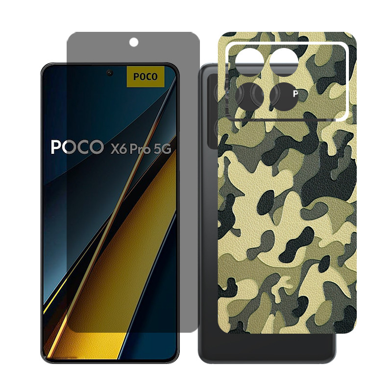 محافظ صفحه نمایش حریم شخصی گلس مدل Together مناسب برای گوشی موبایل شیائومی Poco X6 Pro به همراه برچسب پوششی
