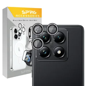 محافظ لنز دوربین اسپریگ مدل Ring Metal Diamond مناسب برای گوشی موبایل شیائومی Mi 14T