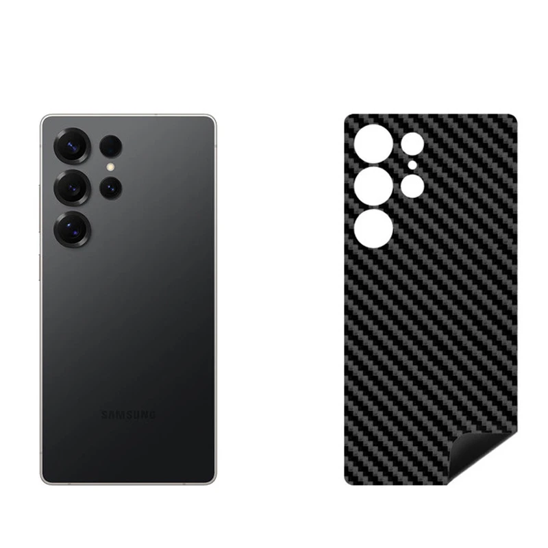 برچسب پوششی بستور طرح کربن مدل BT-Fiber طرح فیبر کربن مناسب برای گوشی موبایل سامسونگ Galaxy S25 Ultra