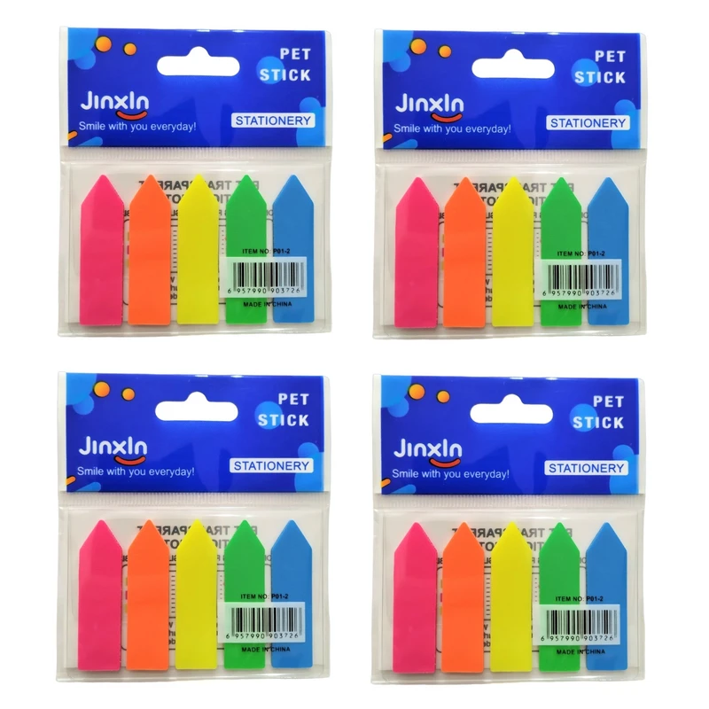 کاغذ یادداشت چسب دار مدل PET STICK مجموعه 4 عددی
