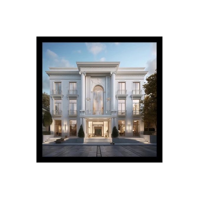 تابلو نوری بکلیت طرح نمای ساختمان مدل B-MID-16457