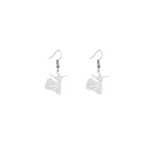 گوشواره نقره زنانه هایکا طرح رقص سما مدل n.ha663