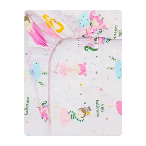 ملحفه نخ پنبه کودک آدنو مدل Little ballerina کد FI36 یک نفره سایز 70x135 سانتی‌متر