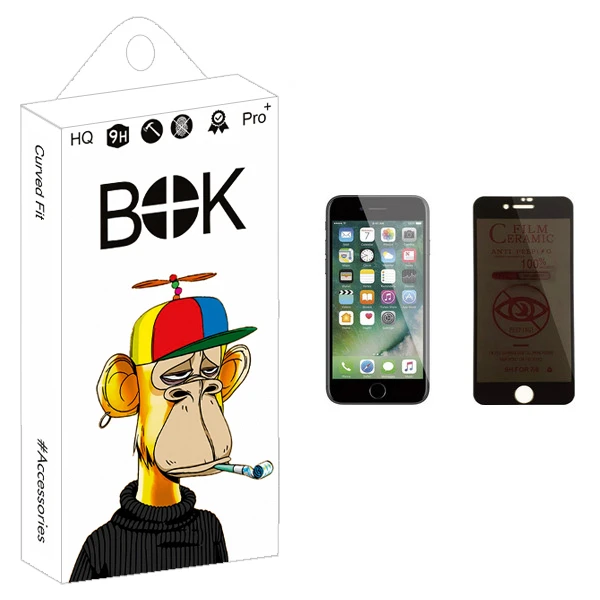 محافظ صفحه نمایش حریم شخصی بوک مدل +HD مناسب برای گوشی موبایل اپل iPhone 7