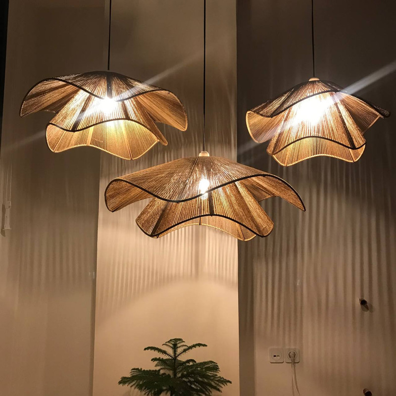 لوستر بافتنی مدل لاله رافیا کد R-60