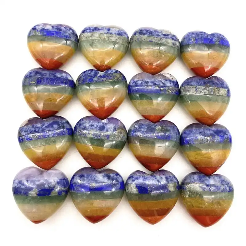 گردنبند مدل هفت چاکرا طرح قلب