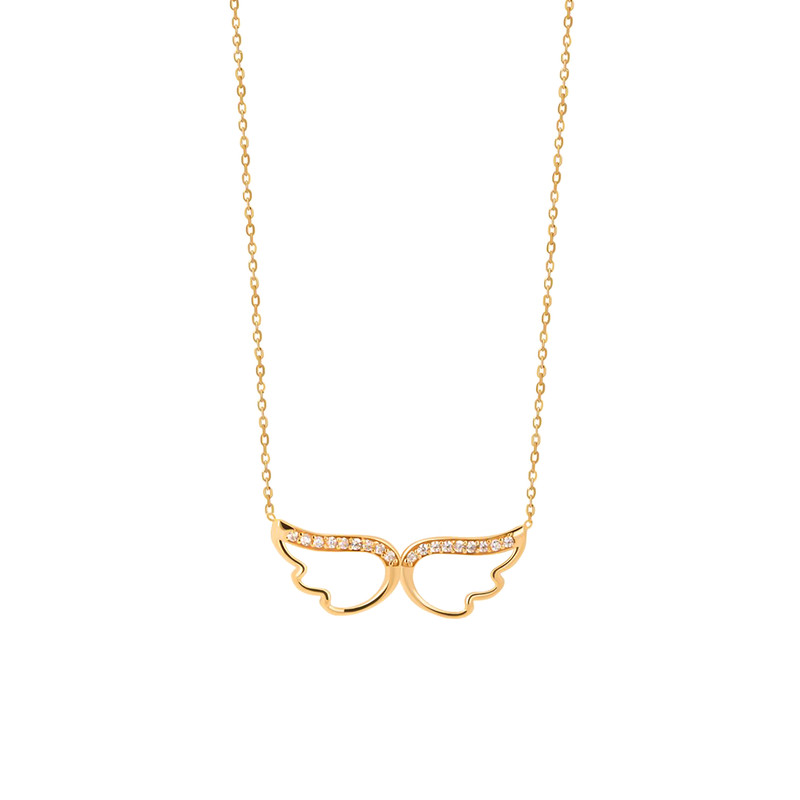 گردنبند طلا 18 عیار زنانه تاج مدل G524