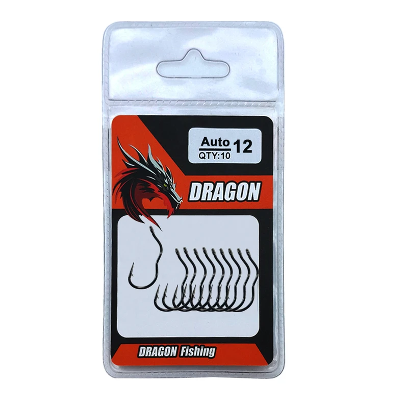 قلاب ماهیگیری دراگون مدل Auto12 سایز 12 بسته 10 عددی