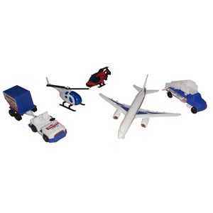 هواپیما و هلی کوپتر بازی مدل فرودگاه مجموعه ۳ عددی به همراه ماشین بازی