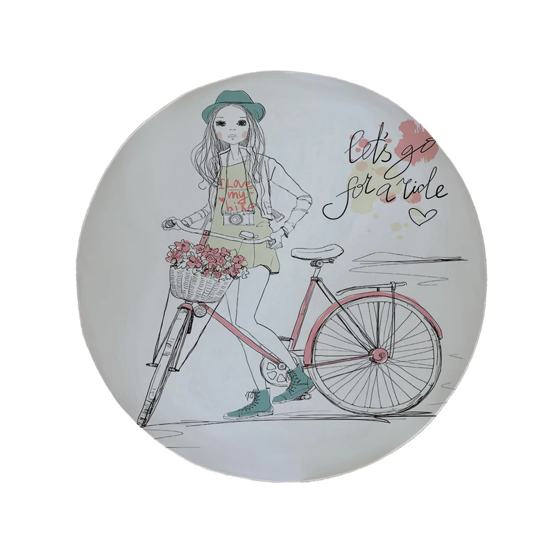 پادری مدل دایره طرح عروسکی کد 5755 سایز 90 × 90 سانتی متر 