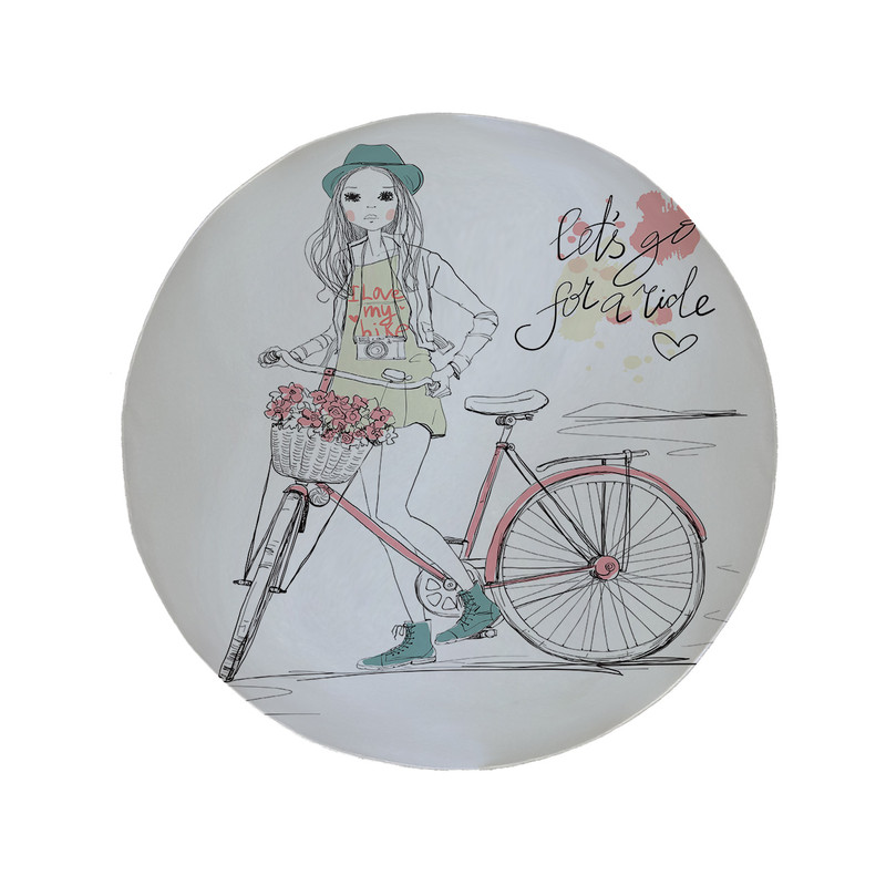 پادری مدل دایره طرح عروسکی کد 5755 سایز 90 × 90 سانتی متر 