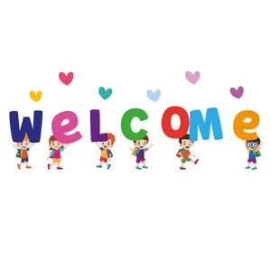 استیکر چوبی کودک باروچین مدل welcome کد 1344 مجموعه 12 عددی