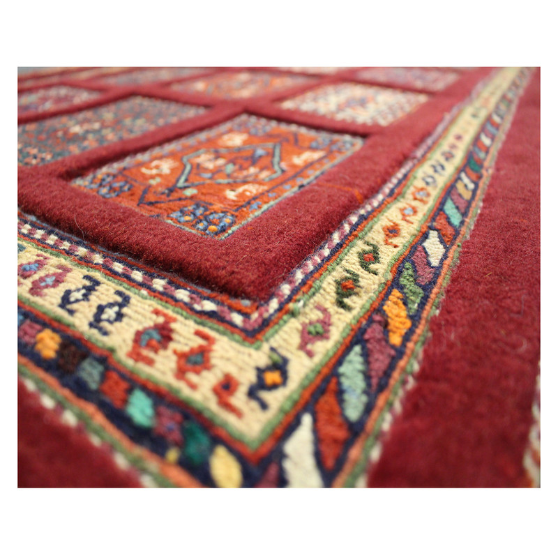 گلیم فرش دستباف یک متری طرح خشتی کد 113