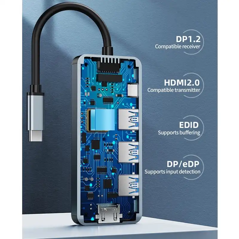 هاب 5 پورت ریمکس مدل USB‪-‬C HDMI-‪4k Station ‬