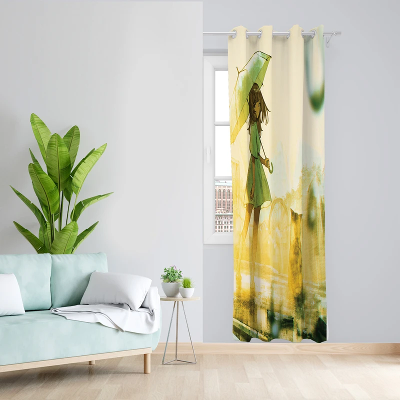 پرده دختر مدل مخمل پانچی کد 2370 z سایز 140x200 سانتی متر