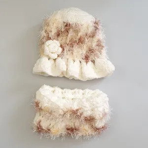 ست کلاه و شال گردن بافتنی نوزادی كد SHB20-SHB