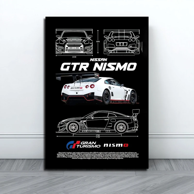 تابلو شاسی بکلیت طرح ماشین اسپرت نیسان GTR مدل SH-S10686