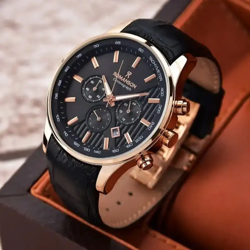 ساعت مچی عقربهای مردانه رومانسون مدل سه موتور فعال کرنوگراف کد 06